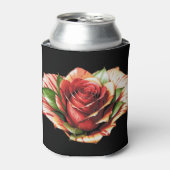 Unieke Candy Cane Roos Design Flower Blikjeskoeler (Blikje Voorkant)