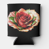 Unieke Candy Cane Roos Design Flower Blikjeskoeler (Voorkant)