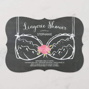 Unieke Chalkboard Lingerie Shower Kaart