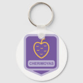 Unieke Cherimoya Fruit Graphic Aanpasbaar Sleutelhanger (Achterkant)