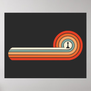 Unieke  Chess Piece King Sunset Poster
