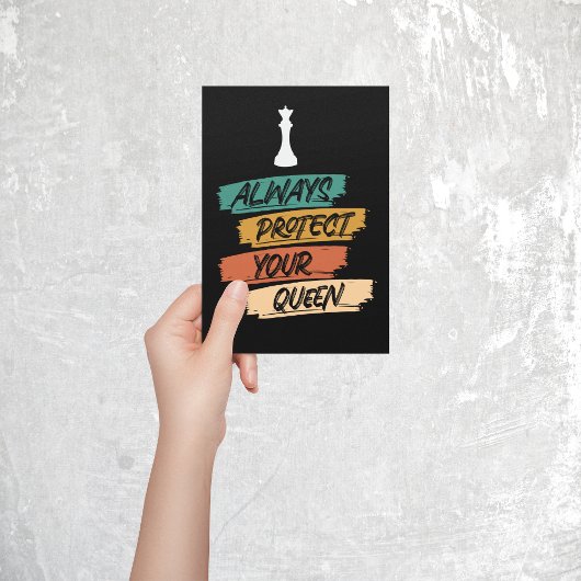 Unieke  Chess Queen Sunset Briefkaart