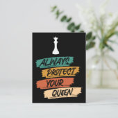 Unieke  Chess Queen Sunset Briefkaart (Staand voorkant)