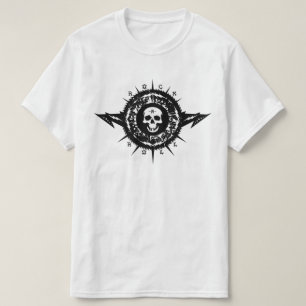 Unieke Cool Rock & Roll Heavy Metal Skull Splatter T-shirt
