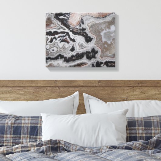 Unieke Crazy Lace Agate Wrapped Canvas Print (Insitu (Slaapkamer))