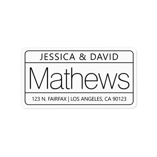 Unieke & creatieve witte zwarte uitstraling etiket (Voorkant)