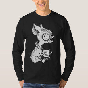 Unieke Cute Chihuahua & Coffee Art Dog Lover Gift T-shirt