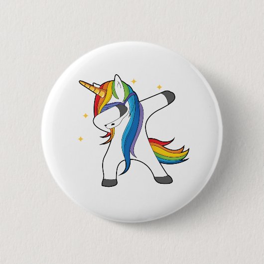 Unieke Cute Unicorn Dabbing Button (Voorkant)