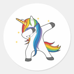 Unieke Cute Unicorn Dabbing Sticker
