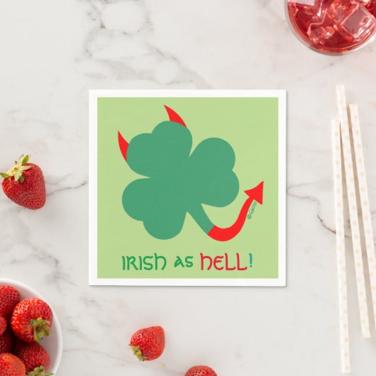 Unieke dansende Shamrock Doing Irish Jig Dance Servetten (Insitu)