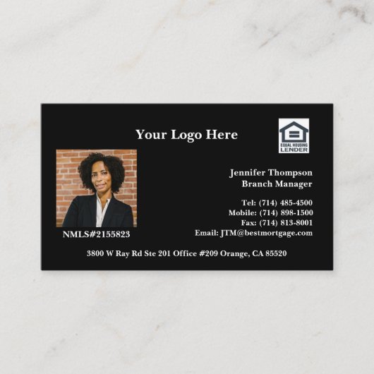 Unieke design voor ondernemers - Loan & Realtors Visitekaartje (Voorkant)
