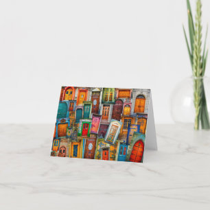 Unieke deurcollage patroonreis kaart