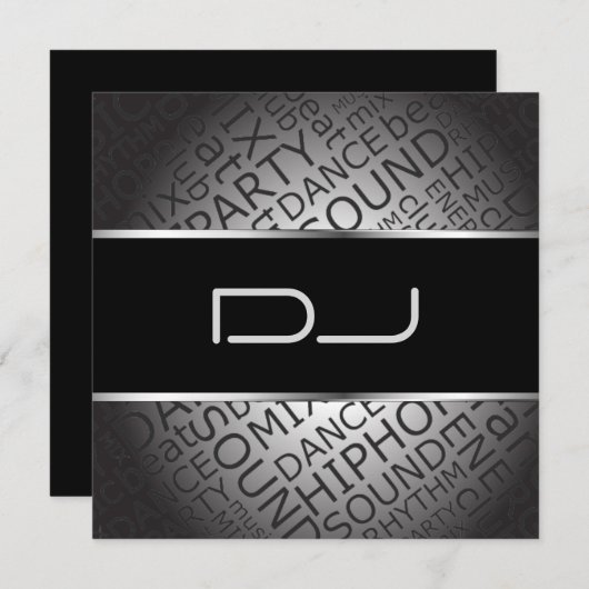 Unieke DJ Uitnodiging (Voorkant / Achterkant)