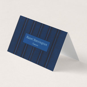 Unieke donkerblauwe QR code vouw Visitekaartje kla