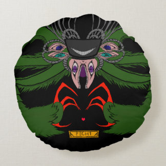 Unieke donkere kunst monster baby body rond kussen