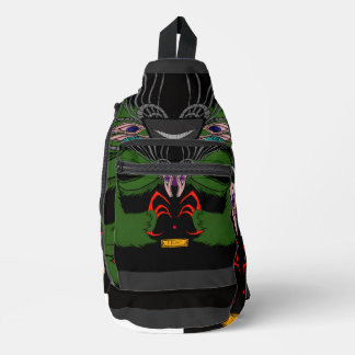 Unieke donkere kunst monster baby body sling bag