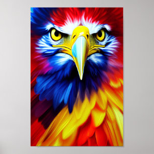 Unieke Eagle Illustration Art Multi-Color Art Poster