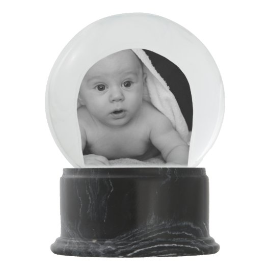 Unieke één van een soort gepersonaliseerde Douane Sneeuwbol (Achterkant)