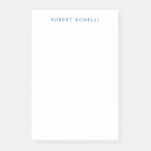 Unieke effen wit blauw minimalistisch modern post-it® notes