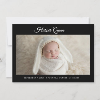 Unieke Elegante Baby Jongen Foto Collage Geboorte Aankondiging