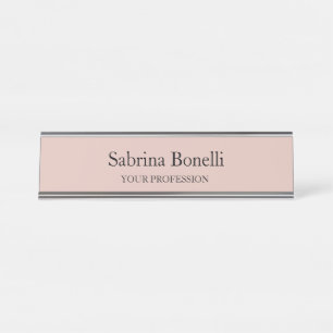 Unieke Elegante Elegante Eenvoudige Roos Gouden Kl Bureau Naambordje