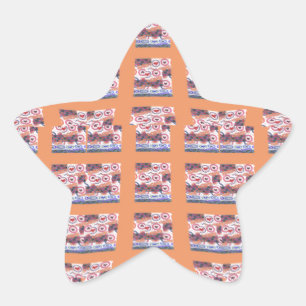 Unieke Elegante Hart-Patroon Kunst voor Alle Leeft Ster Sticker
