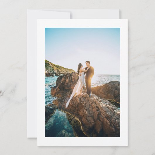 Unieke Emerald Waterverf Foto Opslaan datum Kaart (Achterkant)