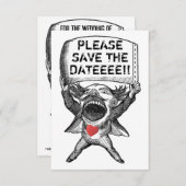 Unieke en grappige save the date kaart (Voorkant / Achterkant)