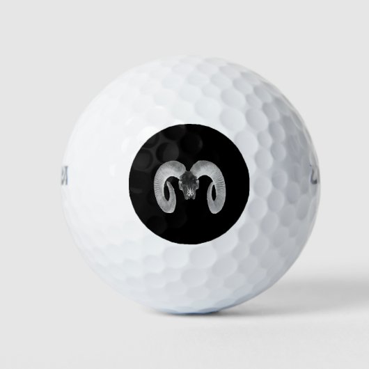 unieke en handgemaakte geitenkop golfballen (Voorkant)