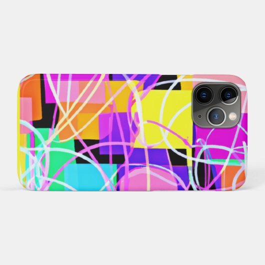 Unieke en kleurrijke neonpatronen Kunst Case-Mate iPhone Case (Achterkant (horizontaal))