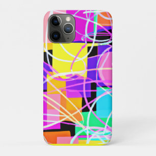 Unieke en kleurrijke neonpatronen Kunst iPhone 11 Pro Hoesje
