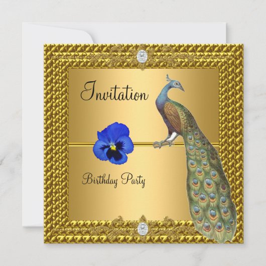 Unieke en legante gouduitnodiging en uitnodiging t (Voorkant)