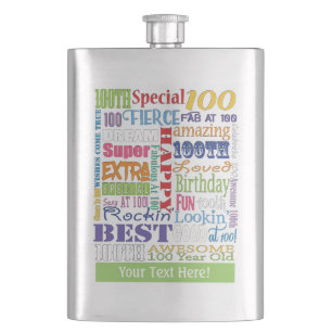 Unieke en speciale 100e verjaardag feestartikelen flacon