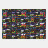 Unieke en speciale 100e verjaardag feestartikelen inpakpapier vel (Voorkant 3)