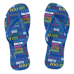 Unieke en speciale 100e verjaardag feestartikelen teenslippers
