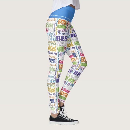 Unieke en speciale 40ste verjaardagsfeestgeschenke leggings (Rechts)