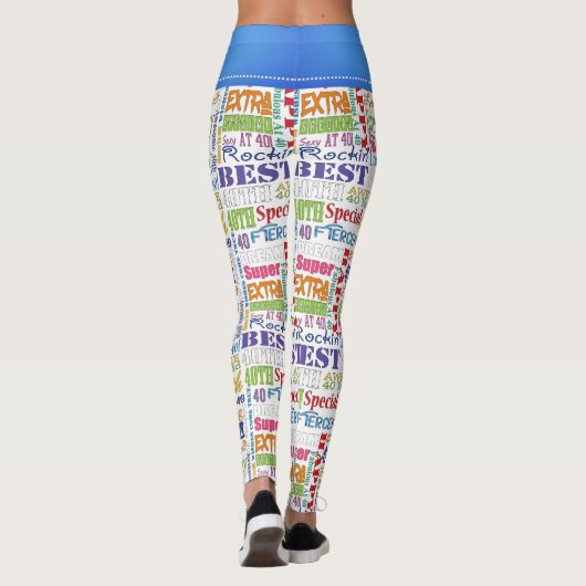 Unieke en speciale 40ste verjaardagsfeestgeschenke leggings (Achterkant)