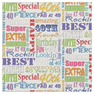 Unieke en speciale 40ste verjaardagsfeestgeschenke stof