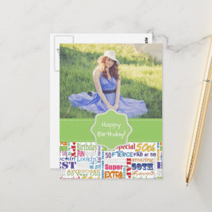 Unieke en speciale 50e verjaardag feestartikelen briefkaart