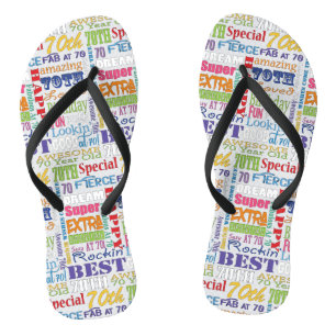 Unieke en speciale 70e verjaardag feestartikelen teenslippers