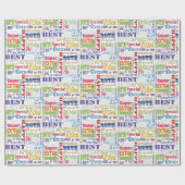 Unieke en speciale 80e geboorte-party-cadeau cadeaupapier (Vlak)