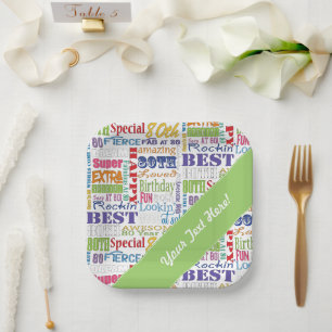 Unieke en speciale 80e verjaardag feestartikelen papieren bordje