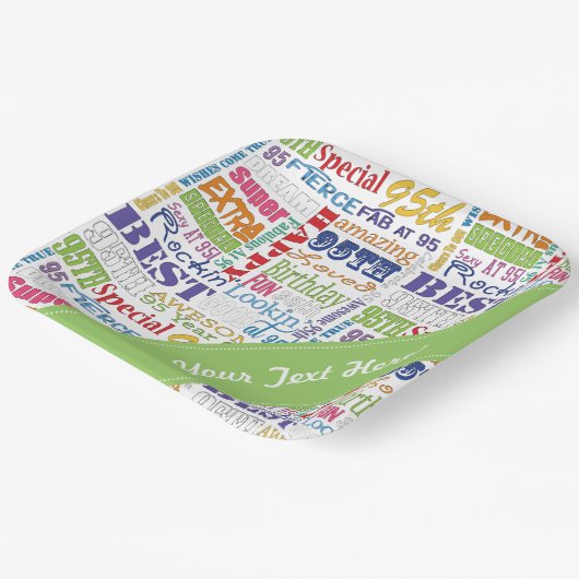 Unieke en speciale cadeautjes van 95e verjaardag papieren bordje (Gebogen)