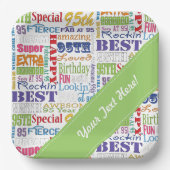 Unieke en speciale cadeautjes van 95e verjaardag papieren bordje (Voorkant)