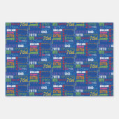 Unieke en speciale cadeautjes van de 70e verjaarda inpakpapier vel (Voorkant 3)