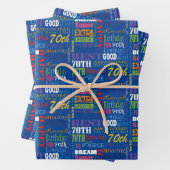 Unieke en speciale cadeautjes van de 70e verjaarda inpakpapier vel (In situ)