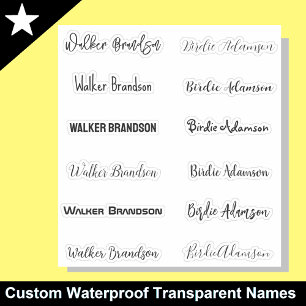 Unieke en stijlvolle naamstickers sticker