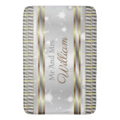 Unieke esthetische gouden zilveren stijlvolle brui badmat (Voorkant Verticaal)