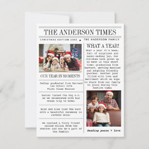 Unieke Familie Foto Nieuwsbrief Kerstmis Feestdagenkaart