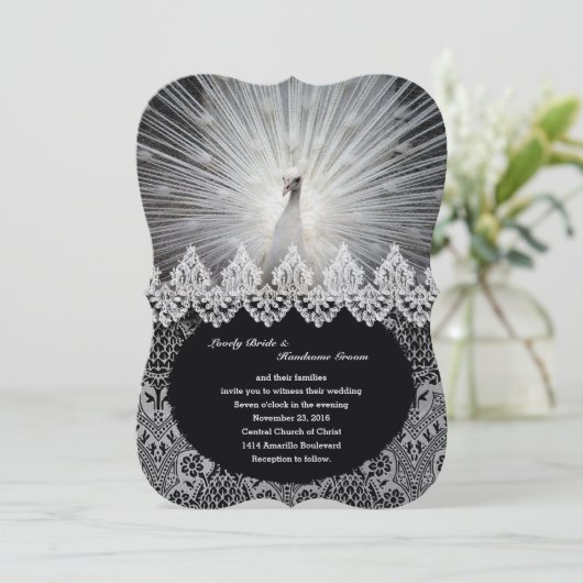 Unieke Fancy uitnodiging voor bruiloft via White P (Staand voorkant)